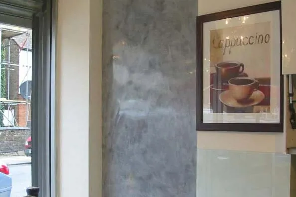 Marble effect plastering