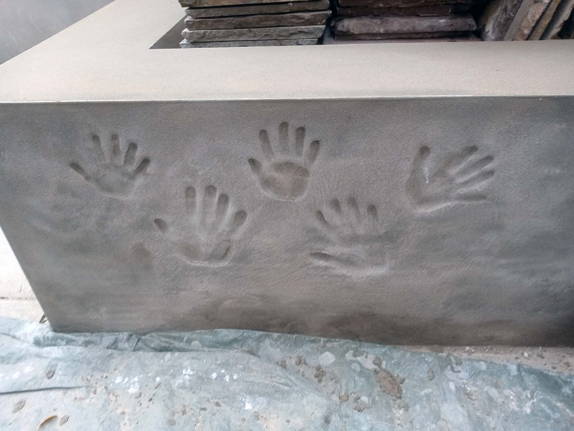 Hands in plaster